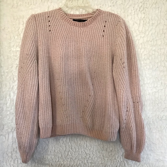 Love Tree Sweaters - •SOLD!•Love Tree Blush Soft Pink Chenille Sweater